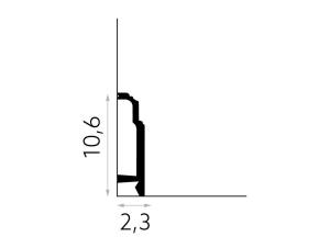 Σοβατεπί από polyforce πλαστικό MD363 skirting board
